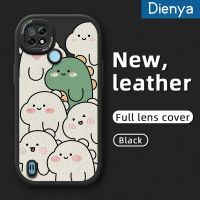 เคส Dienya สำหรับ Realme C21 C21Y C25Y ลายการ์ตูนหลากสีน่ารักไดโนเสาร์สีขาวเขียวบางนุ่มหนังเคสมือถือกันกระแทกเคสกันกระแทกกันตก