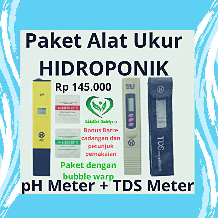 Paket Alat Ukur AIR PH Meter Dan TDS Ec Digital HIDROPONIK AQUARIUM Lazada Indonesia