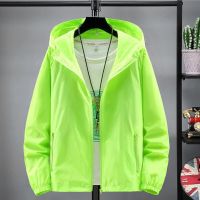 Pria Wanita Musim PANA Cepat Kering Anti-UV Tipis Ultraringan Jaket Berkemah Jaket Kulit Penangin Mendaki Jaket S-7XL โลโก้