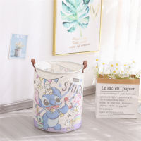 mouse laundry basket foldable fabric laundry bucket waterproof large-capacity storage basket Stitch storage bag