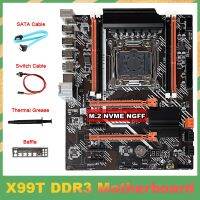 X99 Motherboard+SATA Cable+Switch Cable+Baffle+Thermal Grease LGA2011 V3 M.2 NVME NGFF for DDR3 4X16G Gaming Motherboard