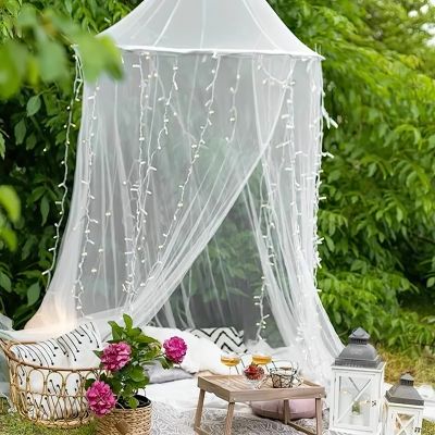Summer Mesh Round Dome Mosquito Net Bedroom Bed Canopy Home and Garden Hammock Tent Ins Tulle Curtains Hanging Tent Home Decor