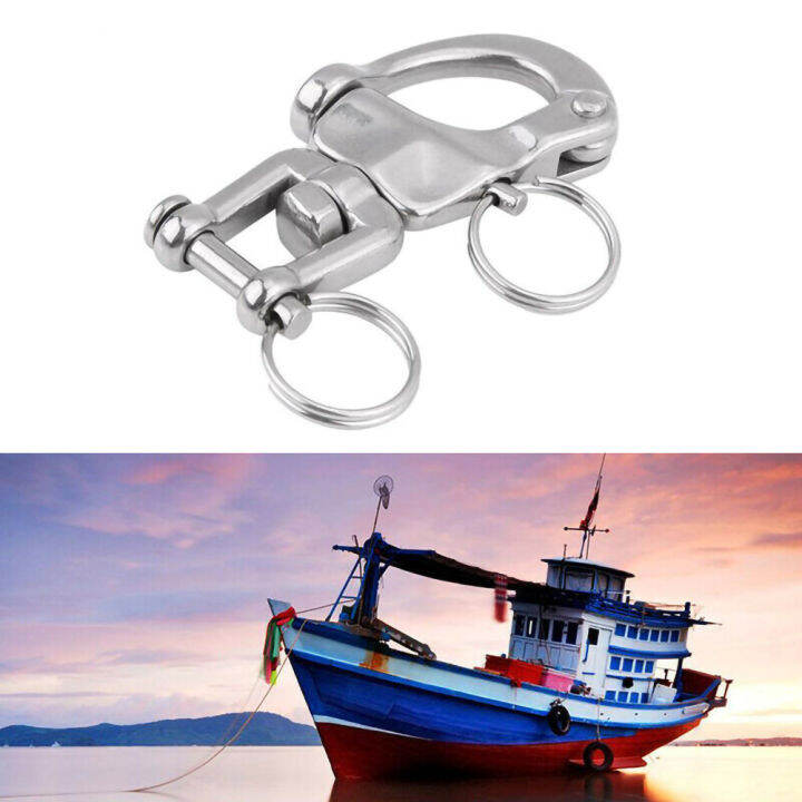 Love 【Ready】 Swivel Stainless Steel Shackle Hook Marine Boat Yacht