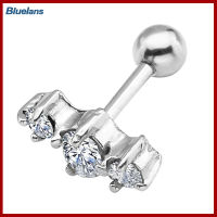 Bluelans®เครื่องประดับต่างหูเจาะรูสตั๊ดหูกระดูกอ่อน Tragus CZ แวววาวสำหรับผู้หญิงหรูหรา1ชิ้น