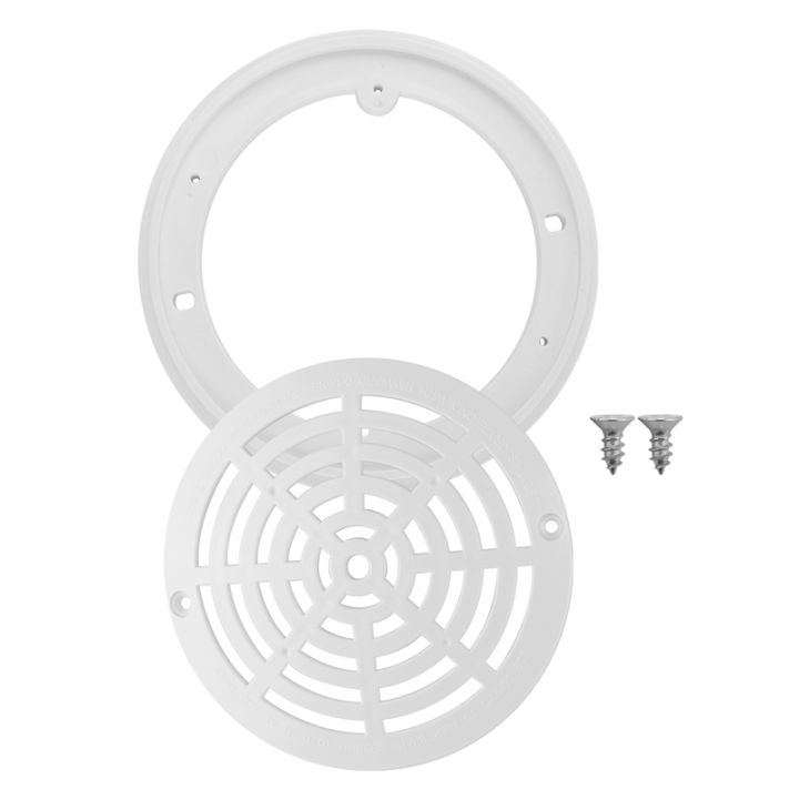8inch-pool-main-drain-cover-the-top-grate-bottom-mounting-plates-white-replacement-pool-drain-cover-pool-outlet-cover