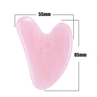 Gua Sha Scraper หยกธรรมชาตินวดหน้าเครื่องมือ Rose Quartz Guasha นวด Board Face Lift Slim Gouache Scraper ขูด Platehot