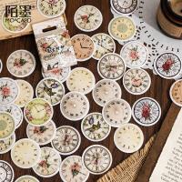 45 Pcs Vintage INS Circular clock Sticker Decoration Scrapbooking material Diary Album Stationery junk journal supplies Stickers Labels