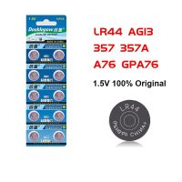 10ชิ้น1.5V อัลคาไลน์ปุ่ม LR44 AG13 357 357 A76 GPA76ปุ่มเซลล์เหรียญนาฬิกาอัลคาไลน์