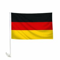 ZXZ Germany car flag 30*45CM 100% polyester GER GERMA Germany car window flag with plastic flagpole