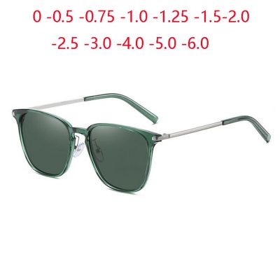 Drak Green Lens Minus Customized Sunglasses Women Polarized Anti-UV Men Short-sight Spectacles Prescription 0 -0.5 -0.75 To -6.0 Cycling Sunglasses