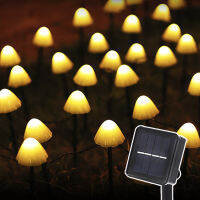 Mushroom Solar LED Light Outdoor Garden String Lights Outdoor Solar Garland Solar Lamp for Christmas Decor 8 Modes.