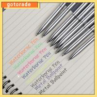 GOTORADE 1PC แฟชั่น เรียบ ของขวัญ ลายเซ็น มินิ เครื่องเขียน ปากกาลูกลื่นโลหะ ปากกาน้ำ อุปกรณ์เครื่องเขียน