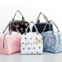 ♤ Child Thermal Lunch Box Dinner Bags Picnic Travel Breakfast School Kids Convenient Lunchbox Woman Tote Food Bag Canvas Handbags