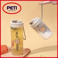 PETI STUDIO การเดินทางการเดินทาง แบบพกพาได้ การ์ตูนลายการ์ตูน โปร่งใสโปร่งใส ขวดน้ำน้ำ ถ้วยชาถ้วยชา ถ้วยดื่มน้ำ พลาสติกทำจากพลาสติก