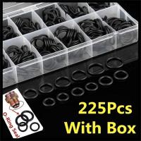 ☫♗ 225/270Pcs Rubber O-Ring Sealing Classification Gasket Kit Set Washer Seals Assortment Black For Car