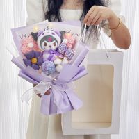 【YF】 Cartoon Sanrio Kuromi My Melody Cinnamoroll Kt Cat Plush Doll Toys Bouquet Gift Valentines Day Xmas Girl Friend Gifts