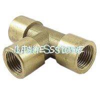 1/3 Female Thread Water Fuel Pipe Brass T Type Equal Tee Connector Coupler