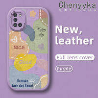 Chenyyka เคสโทรศัพท์หนังดีไซน์ใหม่แฟชั่นลายการ์ตูน M31 M31 A31ปลอกสำหรับ Samsung เคสนิ่มคลุมเต็มเคสกันกระแทกเคสป้องกันเลนส์กล้อง