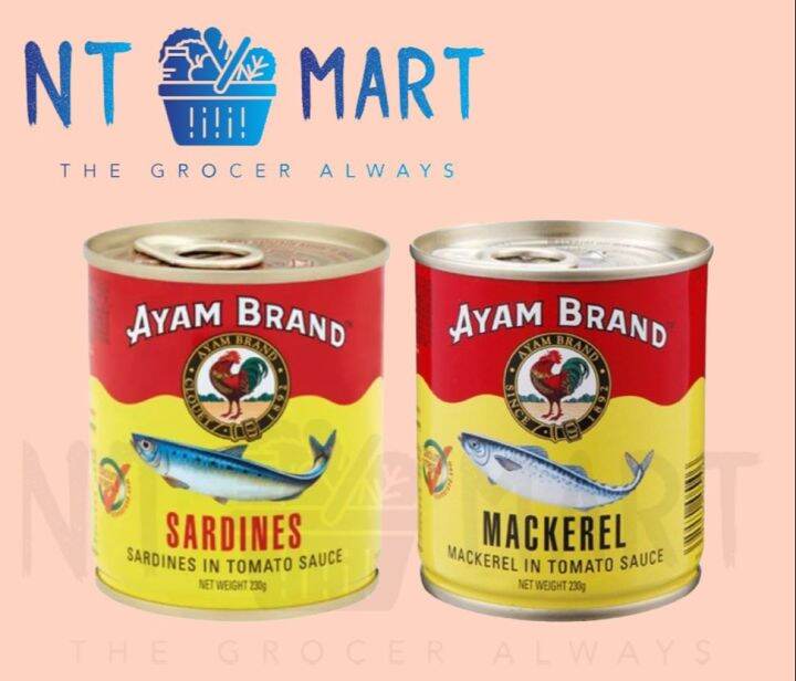 Ayam Brand Mackerel /Sardine in Tomato Sauces (230g) Lazada