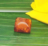 1.34 Carat Top FIRE ORANGE AMBER Gemstone/Genuine Orange Amber Sugar Loaf Shape