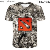 New Dota 2 T เสื้อผู้ชายผู้หญิง3D พิมพ์เสื้อฤดูร้อนเสื้อยืดลำลองแขนสั้นแฟชั่น TEE