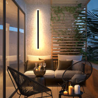 Minimalism Style Waterproof IP65 Linear Led Wall Sconce Porch Lamp Villa Ho Building Outoor Lighting