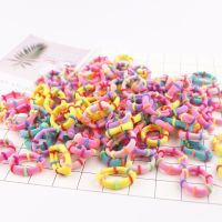 ✎卍✲ 20PCS Lovely Children Hair Band Rainbow Mini Rubber Band 2cm Headband Girl Fashion Elastic Hair Bands Baby Hair Accessories