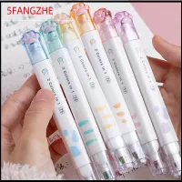 5FANGZHE 6Pcs พลาสติกสำหรับตกแต่ง ปากกาทำเครื่องหมายปลายสิ่ว อุ้งเท้าของแมว ปากกาเน้นข้อความที่สวยงาม เย็นเย็น ออฟฟิศสำหรับทำงาน