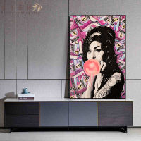 นักร้องเพลง Amy Winehouse ความงามภาพวาดสีน้ำมันโปสเตอร์แนวตั้งศิลปะบนผนัง714-B3ห้องนั่งเล่นตกแต่งบ้านสมัยใหม่