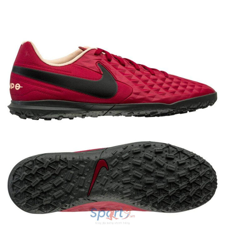 Giày đá bóng Nike Tiempo Legend 8 Club TF Play Mode - Cardinal  Red/Black/Crimson Tint/White - AT6109-608 