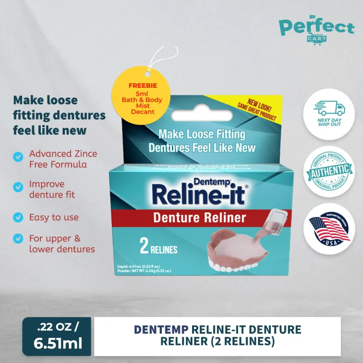 Dentemp Relineit Denture Reliner 2 Relines 6.51ml Lazada PH