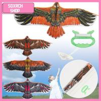 SQXRCH SHOP กีฬากลางแจ้ง ทริปครอบครัว DIY สายว่าว 30 เมตร Flat Eagle นกบิน ว่าว 1.1 ม. ของเล่น