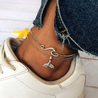 2 Pcs Chic Vintage Mermaid Anklets