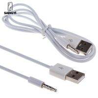 SANGYI USB ปลั๊กแบบพกพาความเร็วสูง2.0รถ MP3สายข้อมูลหูฟังสายอะแดปเตอร์3.5มม. สำหรับสายเครื่องชาร์จ Ipod Shuffle