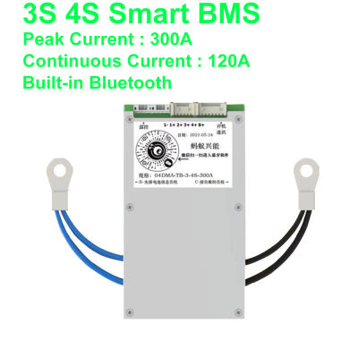ANT BMS 3วินาที4วินาทีสมาร์ท BMS 300A บลูทูธ APP ซอฟแวร์อย่างต่อเนื่องในปัจจุบัน120A LiFePo4 Li-Ion LTO Batt คณะกรรมการป้องกัน PCM