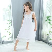 ♘ Vintage Lace Girls Nightgowns Girls White Cotton Nightdress - Summer Children 39;s - Aliexpress