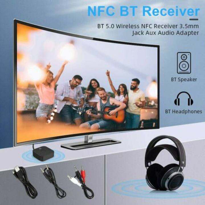 แจ็ค-aux-อะแดปเตอร์เสียง-ตัวรับสัญญาณ-nfc-บลูทูธไร้สาย5-0-aptx-ll-rca-3-5mm