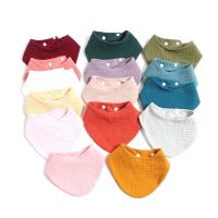 【CC】 Baby Bibs Cotton Bib Newborn Color Scarf Feeding Saliva Bandana Burp Boys Shower