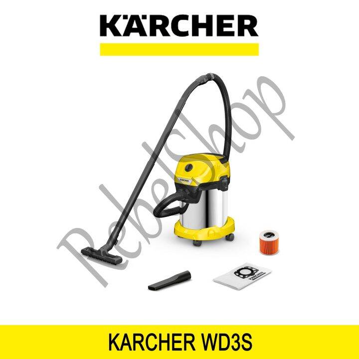 Karcher WD3s / WD 3s Vakum Wet and Dry Vacuum Cleaner WD3 WD 3 Lazada
