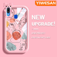 YIWESAN เคสสำหรับ VIVO Y91 Y91i Y95แฟชั่นแบรนด์ที่สวยงามศิลปะภาพวาดลวดลายสร้างสรรค์ขอบนุ่มโปร่งใสเคสกันกระแทกเคสซิลิโคนเนื้อนิ่มทนทานต่อการตกหล่น