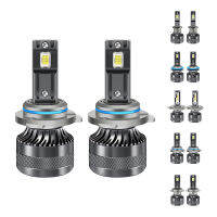 Yingdd K10ไฟหน้ารถมอเตอร์ไซค์แบบ LED ขนาดเล็ก12000LM 300% สว่างขึ้น6500K 120W หลอดไฟไฟหน้าสำหรับเปลี่ยนพร้อมพัดลมแบบปลั๊กแอนด์เพลย์แพ็ค2ชิ้น【จัดส่งที่รวดเร็ว】