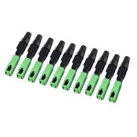 ✑☑ 20Pcs Sc/Apc Fiber Optic Connector Embedded Single Mode Component Fiber Optic Quick Connector-Black Green