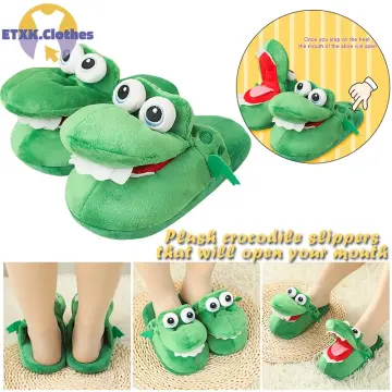 Black Dragon Cartoon Animal Plush Shoes Slipper for Winter - China