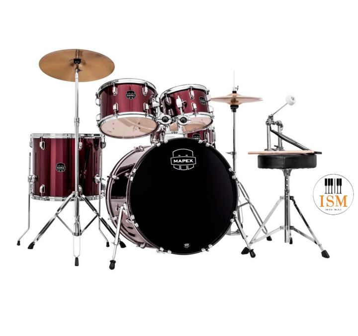 mapex-กลองชุด-5-ใบ-acoustic-drum-set-5-piece-รุ่น-pordigy-burgundy