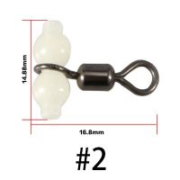 Dagezi 50ชิ้น/ล็อต Float Connector Rolling Swivel Luminous Fishing Connector อุปกรณ์ตกปลา Fishing Tackle Tools