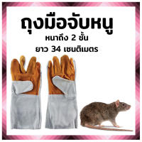 ถุงมือจับหนู ถุงมือหนัง หนา 2 ชั้น อุปกรณ์เลี้ยงหนู