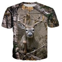 2023 Customized Fashion Gift from shopping cart✈▪ Camo Hunting Animals Wild deer t shirt men/women 3D printed t-shirts casua，Contact the seller for personalized customization