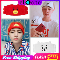 Original BTS Merch Bt21 Headband TATA Shooky Mang Kaoyaพีชชิมเมอร์เบาๆRJ VAN COOKYการ์ตูนTurban Plushอุปกรณ์คอนเสิร์ตชุดคอสเพลย์สำหรับหญิง