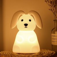 New 7 Color Little White Rabbit Bedroom Bedside Nightlights Breastfeeding Night Light Decoration Birthday Gift Children Lamp