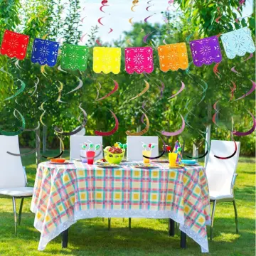 Mexican Birthday Party Supplies Set Plates Cups Napkins Tablecloth